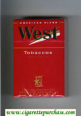 West 'R' Tobaccos Full Flavor American Blend cigarettes hard box