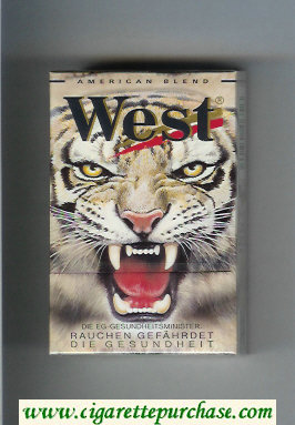 West 'R' American Blend cigarettes Lights hard box