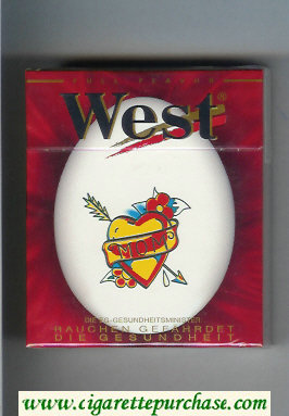 West 'R' Full Flavor 25s cigarettes hard box