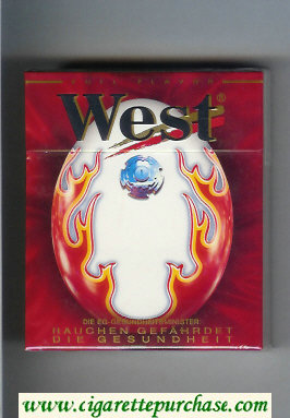 West 'R' Full Flavor 25s hard box cigarettes