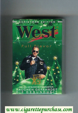 West 'R' Christman Edition Full Flavor cigarettes hard box