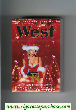 West 'R' cigarettes Christman Edition Full Flavor hard box
