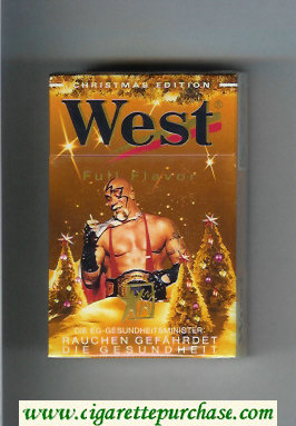 West 'R' Full Flavor Christman Edition cigarettes hard box