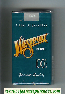 Westport Menthol 100s Premium Quality cigarettes soft box