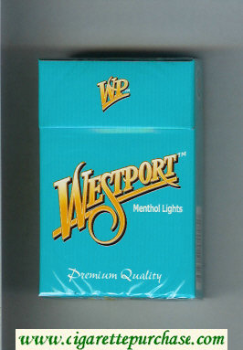 Westport Menthol Lights Premium Quality cigarettes hard box