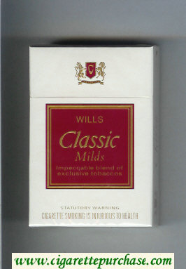 Wills Classic Milds cigarettes hard box