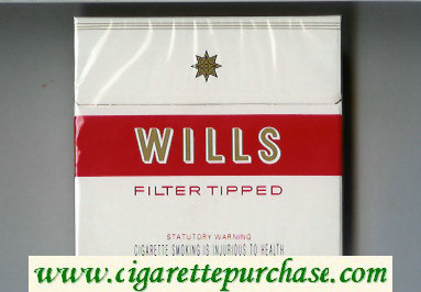 Wills Filter Tipped cigarettes wide flat hard box