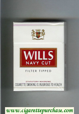 Wills Navy Cut Filter Tipped cigarettes white and red hard box