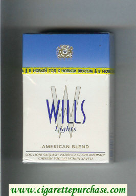 Wills W Lights American Blend cigarettes hard box