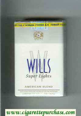 Wills W Super Lights American Blend cigarettes soft box