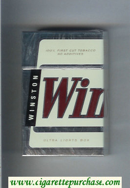 Winston Ultra Lights cigarettes hard box