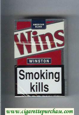 Winston American Blend cigarettes white and red hard box