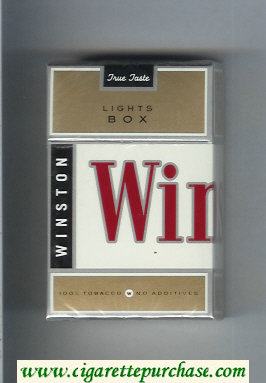 Winston Lights Box cigarettes hard box