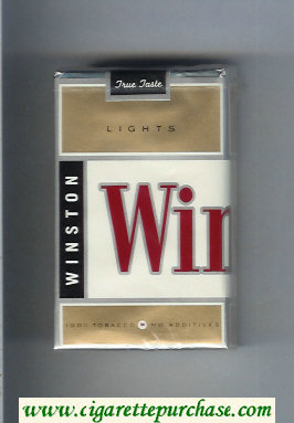 Winston Lights cigarettes soft box