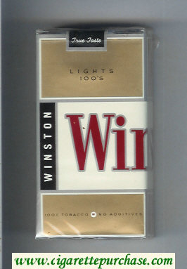 Winston Lights 100s cigarettes soft box