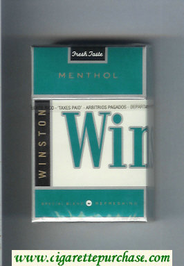 Winston Menthol cigarettes hard box