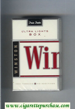 Winston Ultra Lights cigarettes hard box