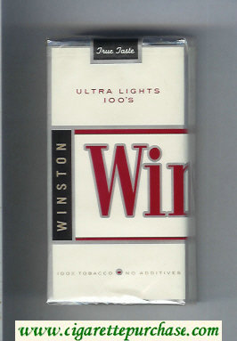 Winston Ultra Lights 100s cigarettes soft box
