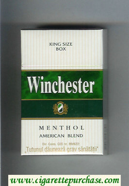 Winchester Menthol American Blend Cigarettes hard box