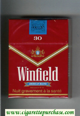 Winfield American Blend 30 Cigarettes red hard box