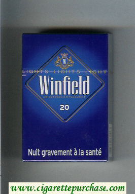 Winfield An Australian Favourite Cigarettes blue hard box