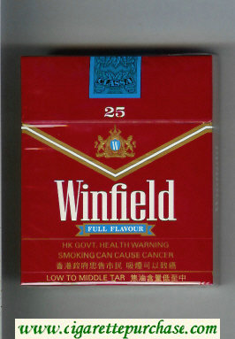 Winfield Full Flavour 25 Cigarettes red hard box