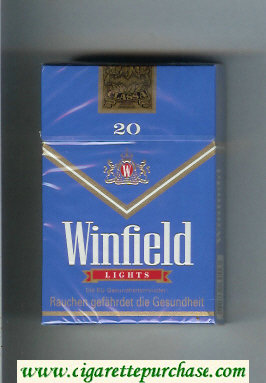 Winfield Lights Cigarettes blue hard box