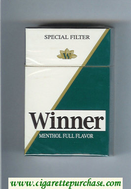 Winner Menthol Full Flavor Special Filter Cigarettes hard box