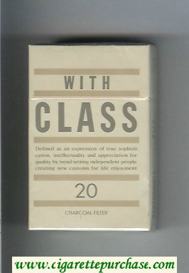 With Class Cigarettes hard box