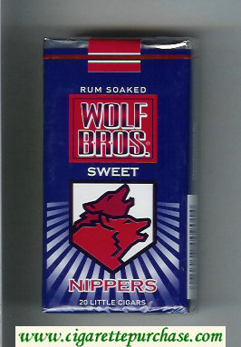 Wolf Bros Sweet Nippers Little Cigars 100s Cigarettes soft box