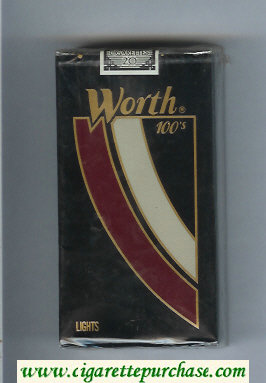 Worth Lights 100s Cigarettes soft box