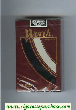 Worth Non-Filter Cigarettes soft box