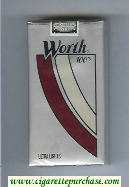 Worth Ultra Lights 100s Cigarettes soft box