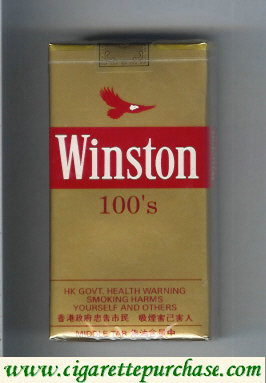 Discount Winston 100s cigarettes gold soft box