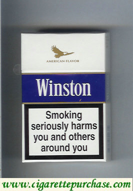 Discount Winston American Flavor Balanced Blue cigarettes hard box