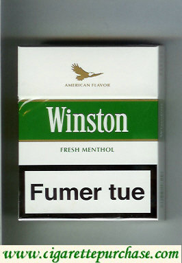 Discount Winston American Flavor Fresh Menthol cigarettes hard box