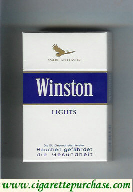 Discount Winston American Flavor Lights cigarettes hard box