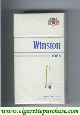 Discount Winston Charcoal Filter 1 mg 100s cigarettes hard box