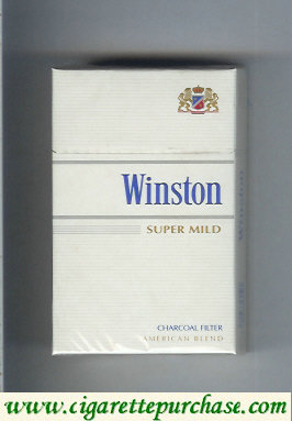 Discount Winston Charcoal Filter Super Mild cigarettes hard box