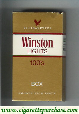 Discount Winston Lights 100s cigarettes hard box