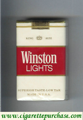 Discount Winston Lights white and red cigarettes soft box