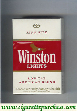Discount Winston Lights white and red hard box cigarettes