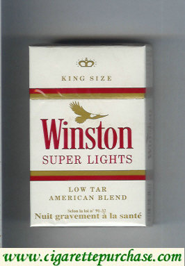 Discount Winston Super Lights Cigarettes hard box