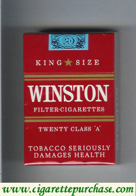Discount Winston Twenty red cigarettes hard box