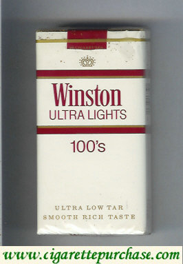 Discount Winston Ultra Lights 100s cigarettes soft box