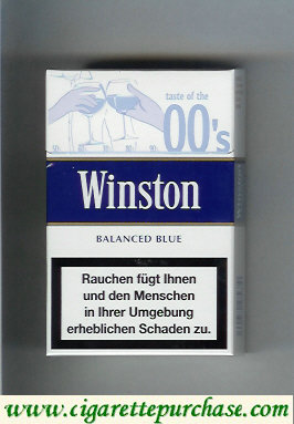 Discount Winston collection version Balanced Blue 00s cigarettes hard box
