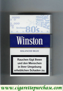Discount Winston collection version Balanced Blue 80s cigarettes hard box