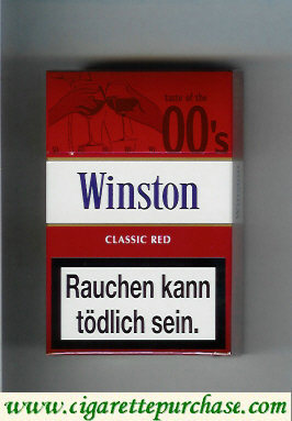 Discount Winston collection version Classic Red 00s cigarettes hard box
