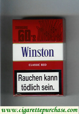 Discount Winston collection version Classic Red 60s cigarettes hard box
