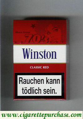 Discount Winston collection version Classic Red 70s cigarettes hard box